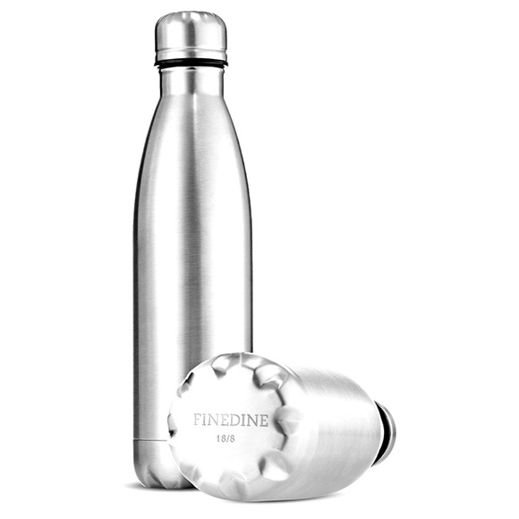 1 Pk FINEDINE Double Walled Vacuum Insulated Stainless Steel Water Bottle - Picture 1 of 9